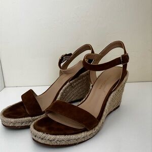 Stuart Weitzman Brown Wedge Sandals